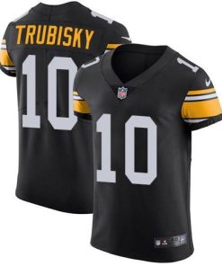 Nike Steelers #10 Mitchell Trubisky Black Alternate Stitched NFL New Elite Jersey