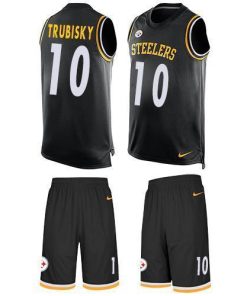 Nike Steelers #10 Mitchell Trubisky Black Team Color Stitched NFL Limited Tank Top Suit Jersey