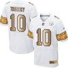 Nike Steelers #10 Mitchell Trubisky White Stitched NFL Elite Gold Jersey