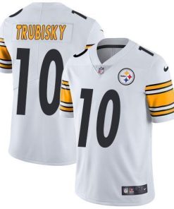 Nike Steelers #10 Mitchell Trubisky White Stitched NFL Vapor Untouchable Limited Jersey