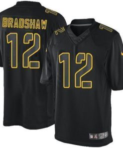 Nike Steelers #12 Terry Bradshaw Black Stitched NFL Impact Limited Jersey