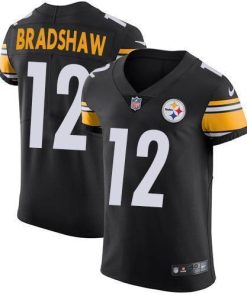 Nike Steelers #12 Terry Bradshaw Black Team Color Stitched NFL Vapor Untouchable Elite Jersey