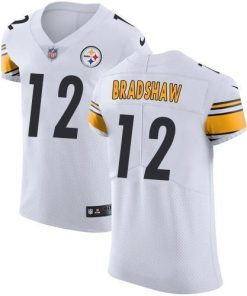 Nike Steelers #12 Terry Bradshaw White Stitched NFL Vapor Untouchable Elite Jersey