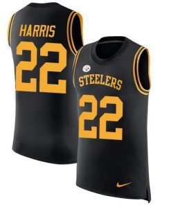 Nike Steelers #22 Najee Harris Black Team Color Stitched NFL Limited Rush Tank Top Jersey