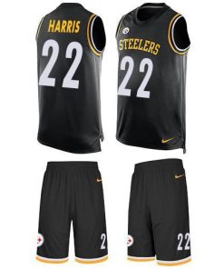 Nike Steelers #22 Najee Harris Black Team Color Stitched NFL Limited Tank Top Suit Jersey