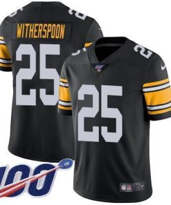 Nike Steelers #25 Ahkello Witherspoon Black Alternate Stitched NFL 100th Season Vapor Limited Jersey