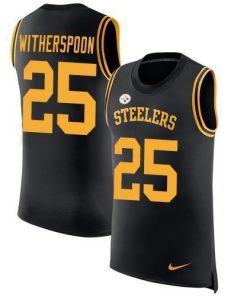 Nike Steelers #25 Ahkello Witherspoon Black Team Color Stitched NFL Limited Rush Tank Top Jersey