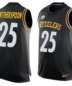 Nike Steelers #25 Ahkello Witherspoon Black Team Color Stitched NFL Limited Tank Top Jersey