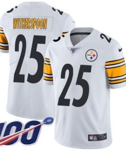 Nike Steelers #25 Ahkello Witherspoon White Stitched NFL 100th Season Vapor Limited Jersey
