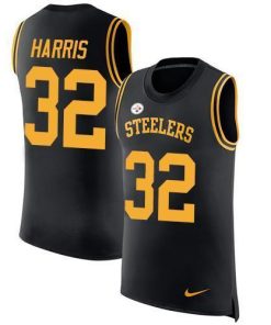 Nike Steelers #32 Franco Harris Black Team Color Stitched NFL Limited Rush Tank Top Jersey