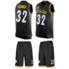 Nike Steelers #32 Franco Harris Black Team Color Stitched NFL Limited Tank Top Suit Jersey