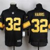 Nike Steelers #32 Franco Harris Black(Gold No.) Stitched NFL Elite Jersey