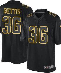 Nike Steelers #36 Jerome Bettis Black Stitched NFL Impact Limited Jersey