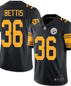 Nike Steelers #36 Jerome Bettis Black Stitched NFL Limited Rush Jersey