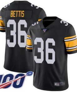 Nike Steelers #36 Jerome Bettis Black Alternate Stitched NFL 100th Season Vapor Limited Jersey
