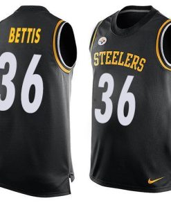 Nike Steelers #36 Jerome Bettis Black Team Color Stitched NFL Limited Tank Top Jersey