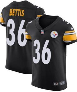 Nike Steelers #36 Jerome Bettis Black Team Color Stitched NFL Vapor Untouchable Elite Jersey