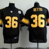 Nike Steelers #36 Jerome Bettis Black(Gold No.) Stitched NFL Elite Jersey
