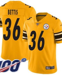 Nike Steelers #36 Jerome Bettis Gold Stitched NFL Limited Inverted Legend 100th Season Jersey