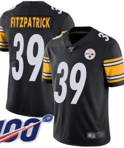 Nike Steelers #39 Minkah Fitzpatrick Black Team Color Stitched NFL 100th Season Vapor Limited Jersey