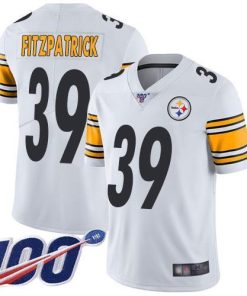 Nike Steelers #39 Minkah Fitzpatrick White Stitched NFL 100th Season Vapor Limited Jersey