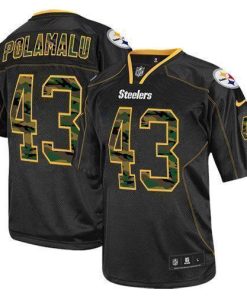 Nike Steelers #43 Troy Polamalu Black Stitched NFL Elite Camo Fashion Jersey
