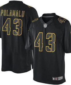 Nike Steelers #43 Troy Polamalu Black Stitched NFL Impact Limited Jersey