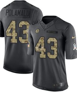 Nike Steelers #43 Troy Polamalu Black Stitched NFL Limited 2016 Salute To Service Jersey