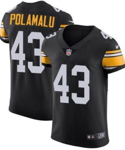 Nike Steelers #43 Troy Polamalu Black Alternate Stitched NFL Vapor Untouchable Elite Jersey