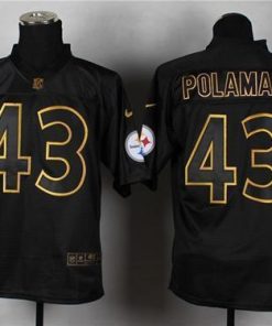 Nike Steelers #43 Troy Polamalu Black Gold No. Fashion Stitched NFL Elite Jersey