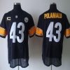 Nike Steelers #43 Troy Polamalu Black Team Color With C Patch Stitched NFL Elite Jersey