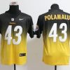 Nike Steelers #43 Troy Polamalu Black/Gold Stitched NFL Elite Fadeaway Fashion Jersey