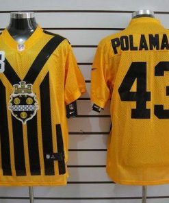 Nike Steelers #43 Troy Polamalu Gold 1933s Throwback Embroidered NFL Elite Jersey