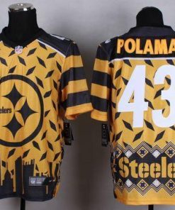 Nike Steelers #43 Troy Polamalu Gold Stitched NFL Elite Noble Fashion Jersey