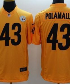 Nike Steelers #43 Troy Polamalu Gold Stitched NFL Limited Jersey