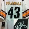 Nike Steelers #43 Troy Polamalu White Stitched NFL Elite Autographed Jersey