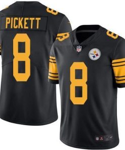 Nike Steelers #8 Kenny Pickett Black Stitched NFL Limited Rush Jersey
