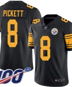 Nike Steelers #8 Kenny Pickett Black Stitched NFL Limited Rush 100th Season Jersey
