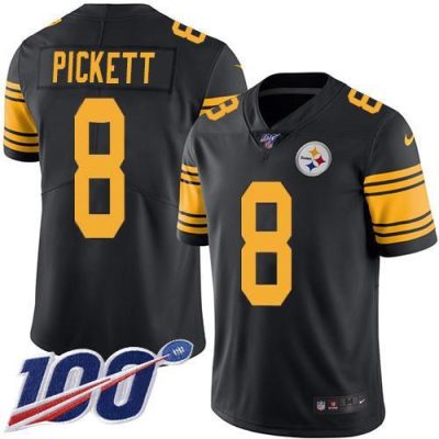 Nike Steelers #8 Kenny Pickett Black Stitched NFL Limited Rush 100th Season Jersey