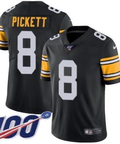 Nike Steelers #8 Kenny Pickett Black Alternate Stitched NFL 100th Season Vapor Limited Jersey