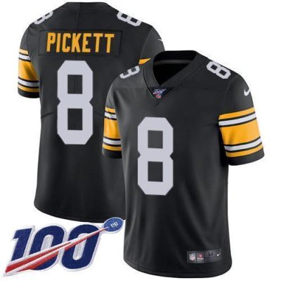 Nike Steelers #8 Kenny Pickett Black Alternate Stitched NFL 100th Season Vapor Limited Jersey