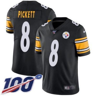 Nike Steelers #8 Kenny Pickett Black Team Color Stitched NFL 100th Season Vapor Limited Jersey