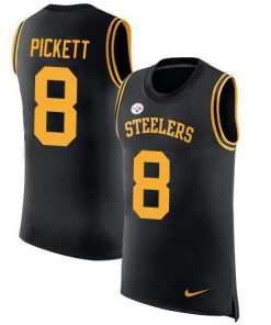 Nike Steelers #8 Kenny Pickett Black Team Color Stitched NFL Limited Rush Tank Top Jersey