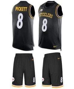Nike Steelers #8 Kenny Pickett Black Team Color Stitched NFL Limited Tank Top Suit Jersey