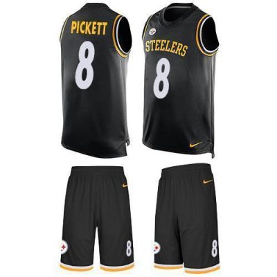 Nike Steelers #8 Kenny Pickett Black Team Color Stitched NFL Limited Tank Top Suit Jersey