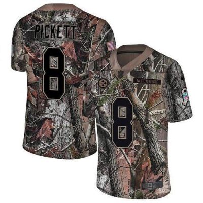 Nike Steelers #8 Kenny Pickett Camo Stitched NFL Limited Rush Realtree Jersey