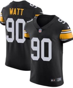 Nike Steelers #90 T. J. Watt Black Alternate Stitched NFL Vapor Untouchable Elite Jersey