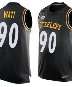 Nike Steelers #90 T. J. Watt Black Team Color Stitched NFL Limited Tank Top Jersey