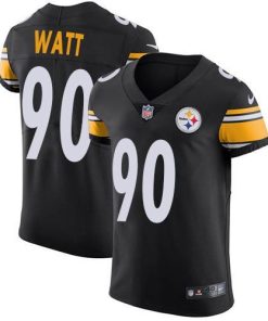 Nike Steelers #90 T. J. Watt Black Team Color Stitched NFL Vapor Untouchable Elite Jersey
