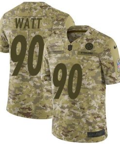 Nike Steelers #90 T. J. Watt Camo Stitched NFL Limited 2018 Salute To Service Jersey